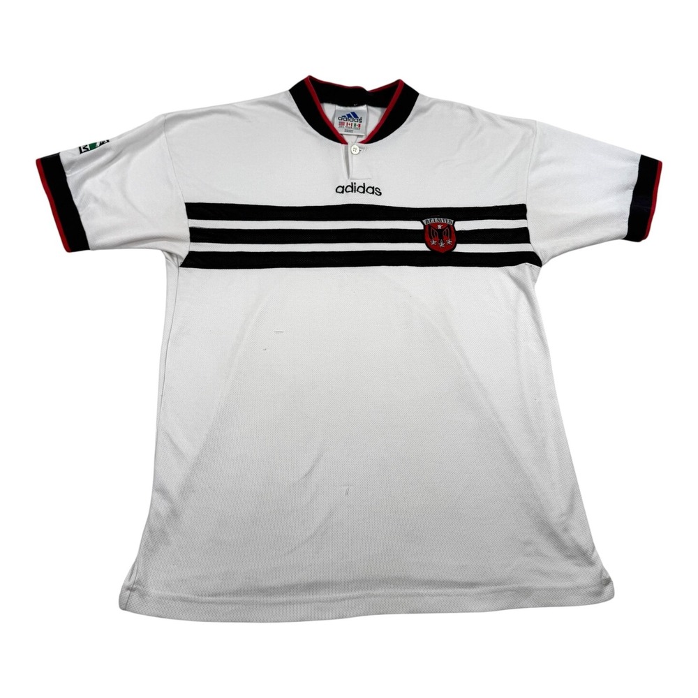 Vintage D.C. United Jersey Mens Large White MLS Soccer Adidas Home Shirt 90s